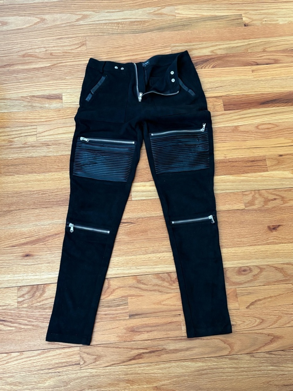 Maniere De Voir Black Moto Leggings